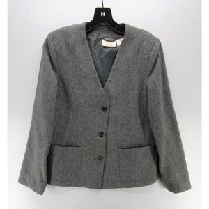 VINTAGE CG Career Guild Jacket 12 Wool Blazer Coat Knit Preppy 90s